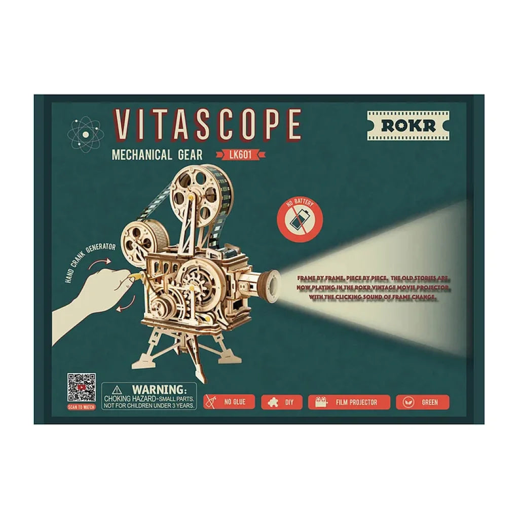 Robotime Rokr Vitascope Movie Projector 3D Wooden Puzzle Lk601 Dropship