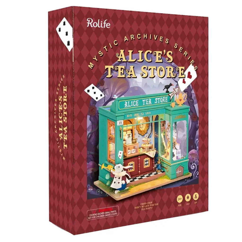 Robotime Rolife Alice’s Tea Store Diy Miniature House Kit Dg156 Dropship