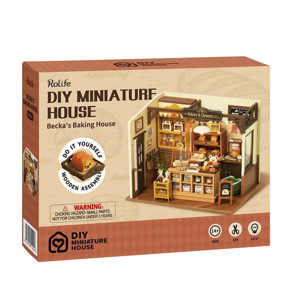 Robotime Rolife Becka’s Baking House Diy Miniature Kit Dg161 Dropship