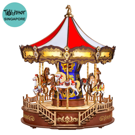 Robotime Rolife Classic Carousel 3D Wooden Puzzle AMC01 Dropship
