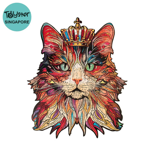 Robotime Rowood Cat King Wooden Jigsaw Puzzle TA002 Dropship
