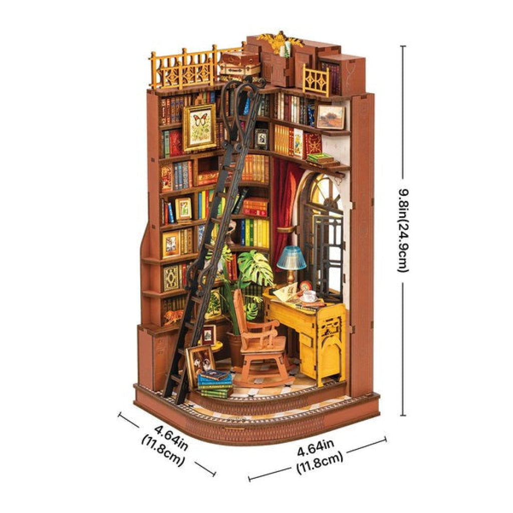 Rolife Silent Corner Study DIY Book Nook Shelf Insert TGE02 - Robotime